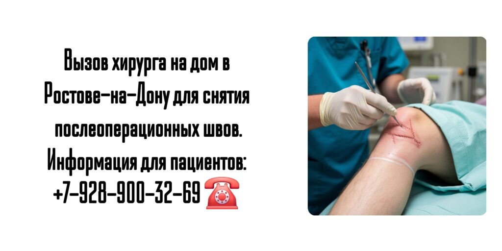 Вызов хирурга на дом Ростов- снятие послеоперационных швов